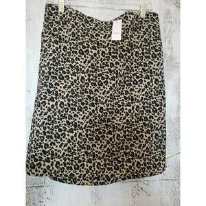 Loft Dressbarn Womens Skirt Wool,  leopard animal print  Size 26 plus New $69.50